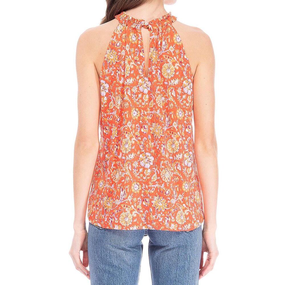B Collection By Bobeau Floral Print Ruffle Neck Halter Top - Regular - Picture 2 of 2